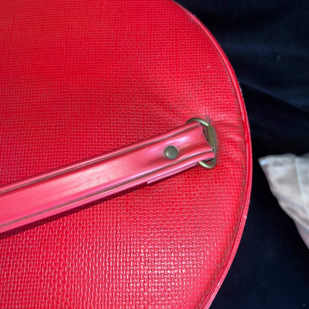 1950s Vintage Hat Box Wig Storage - Red - Picture 4 of 15